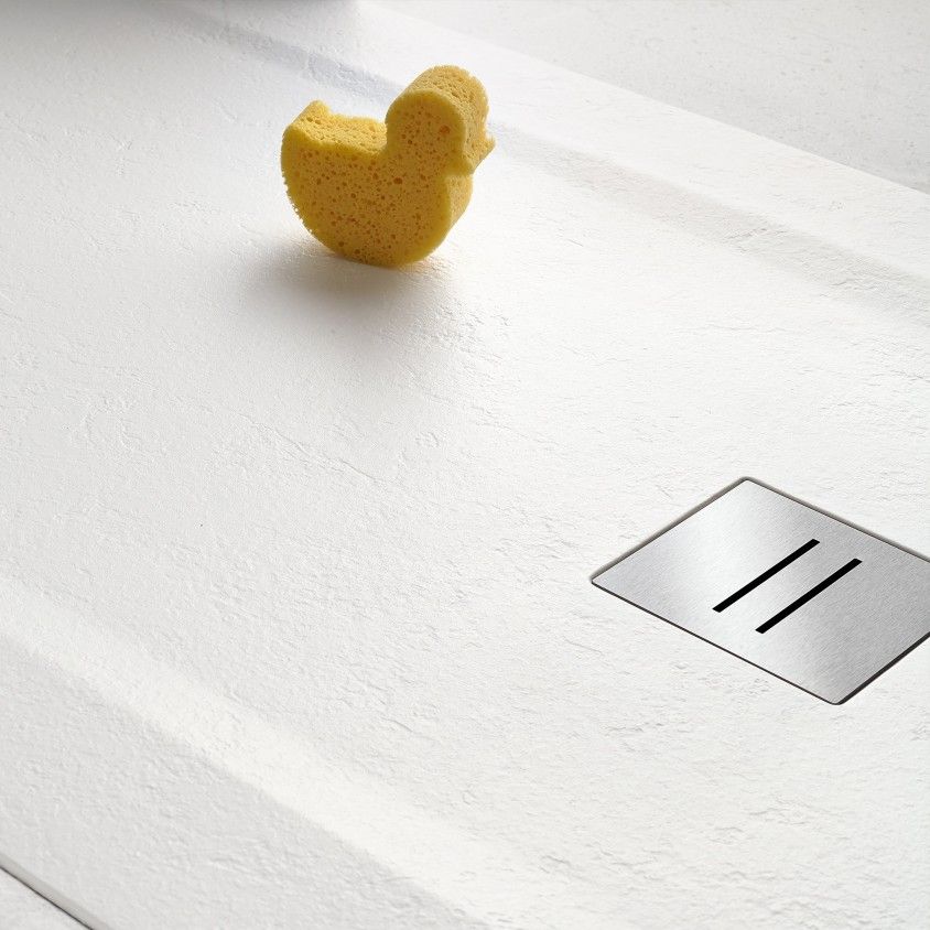 Base Chuveiro Rectangular Rocks Sanitana Branco 1900X900X30