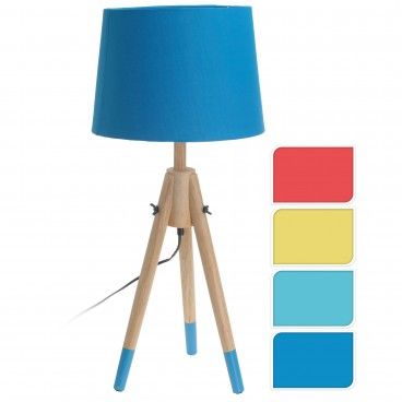 Candeeiro Mesa Tripe Young Abat-Jour Sort 4 Cor E27 66.5cm