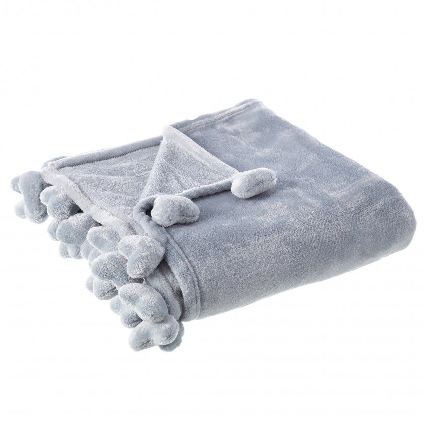 Manta Sof Heart Cinza 130X160cm