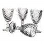 Set de 4 Copos de Vidro Vinho Diamond Cristal