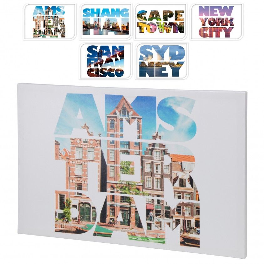 Tela Impressa Cidades Sortido 39X58X0.25 Tela Impressa Cidades Sortido 39X58X0.25