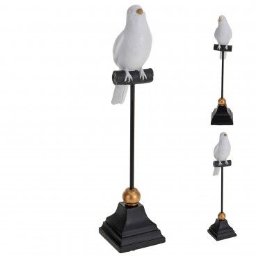 Pássaro Pedestal Polistone 10X7X34 Pássaro Pedestal Polistone 10X7X34