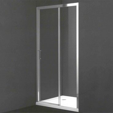 Frontal Stylo 1 Fixo + 1 Correr  155-160 Vidro Transparente 6mm