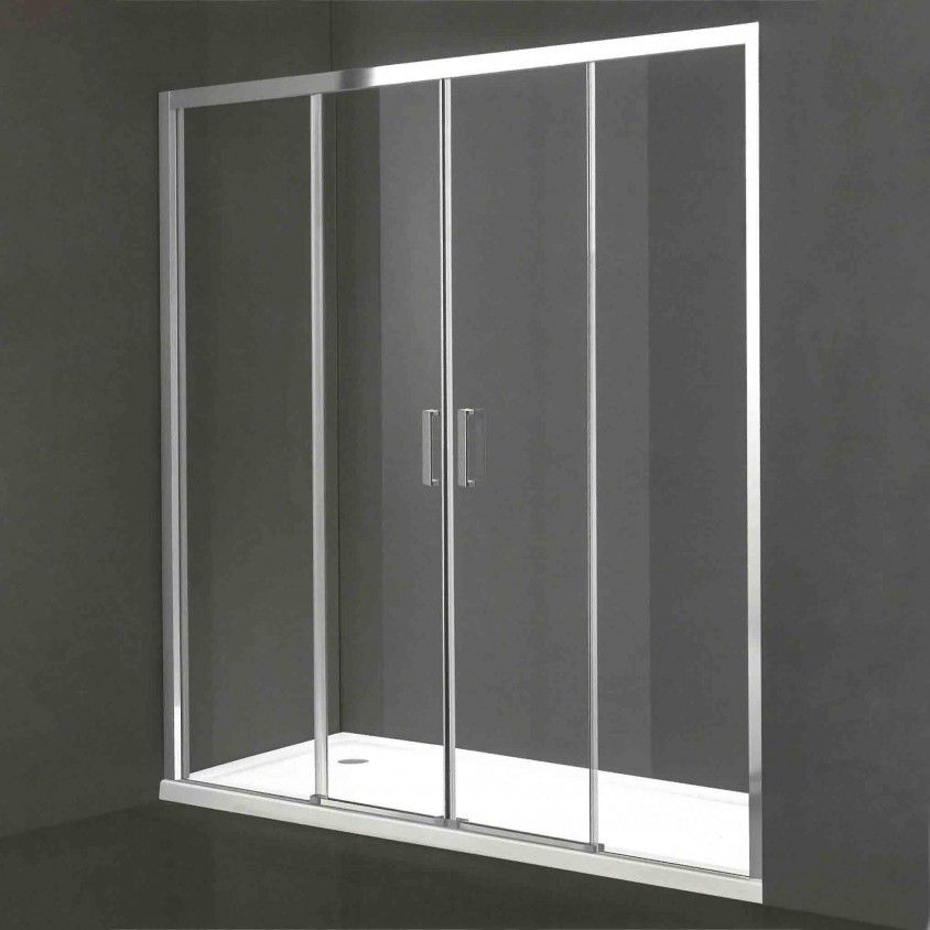 Frontal Stylo 2 Fixos + 2 Correr 175-180 Vidro Transparente 6mm