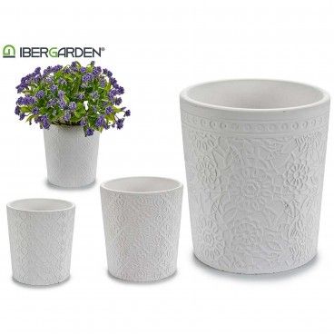 Vaso Cermica Branco 4 Desenhos Sortido