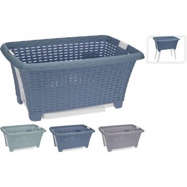 Cesto Roupa 38Lt com Pernas Sortido 3 Cores Cesto Roupa 38Lt com Pernas Sortido 3 Cores