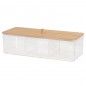 Organizador Make Up Tampa Bambu Retangular