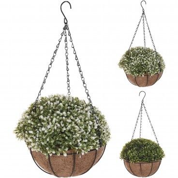 Vaso Natural Suspenso com Planta 2 Modelos Sortido