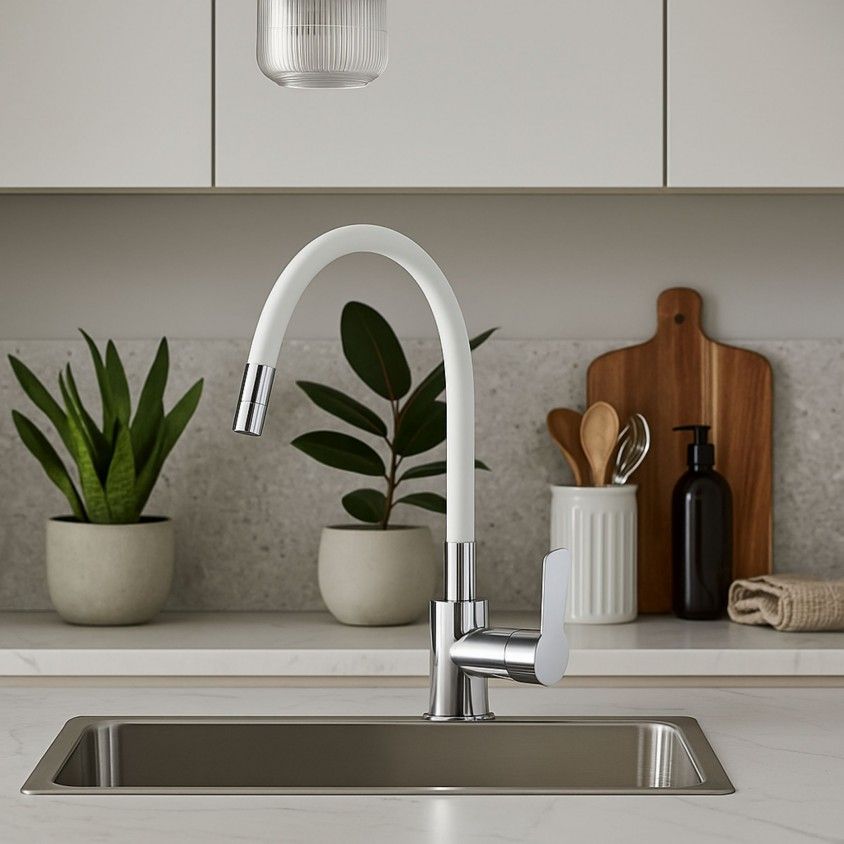 Torneira de Cozinha Kemi Cano Alto com Mangueira Flex�vel