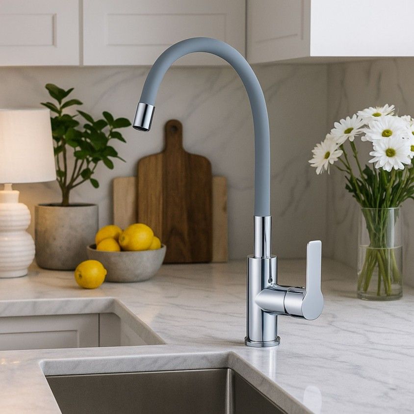 Torneira de Cozinha Kemi Cano Alto com Mangueira Flex�vel