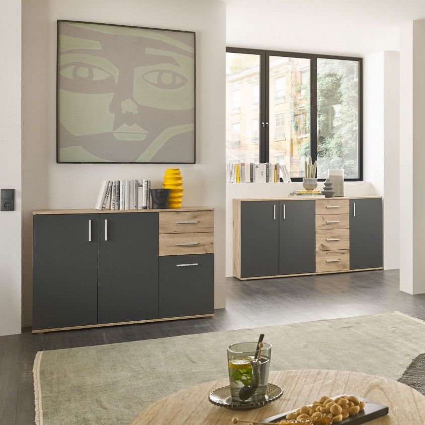 Aparador Bo (3 Portas + 2 Gavetas)