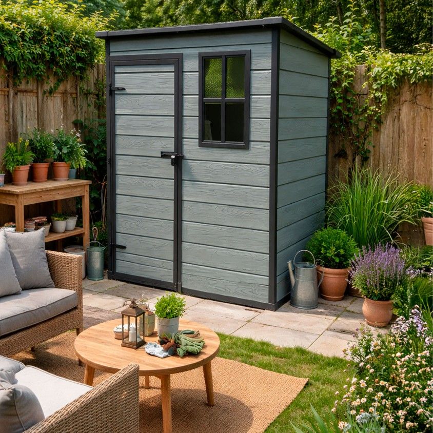 Abrigo de Jardim Allgarden Out 1 Porta