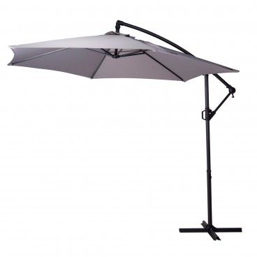 Guarda-Sol Suspenso 300cm Cinza Claro