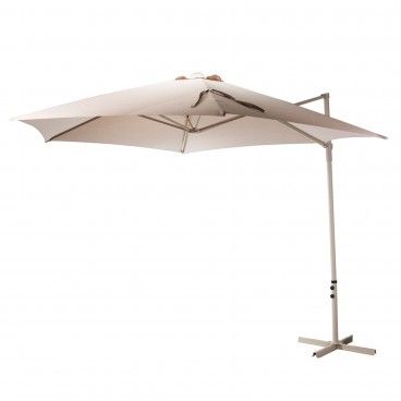 Guarda-Sol Suspenso com Suporte 300 cm Bege