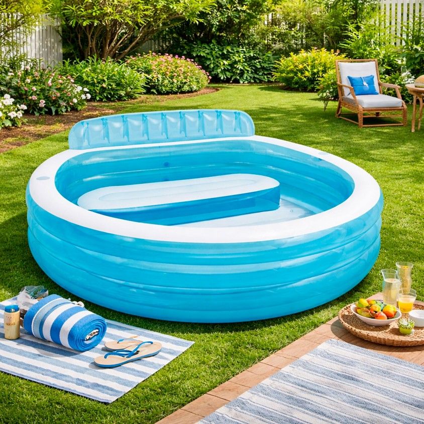 Piscina 590L com Assento 229X218X79cm