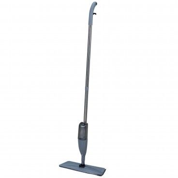 Esfregona com Pulverizador em Microfibra Cinzenta