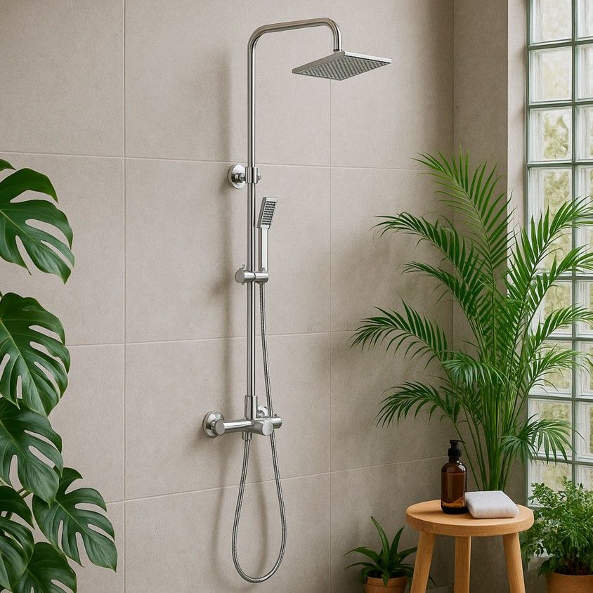 Barra de Chuveiro Square com Alavanca Ajust�vel