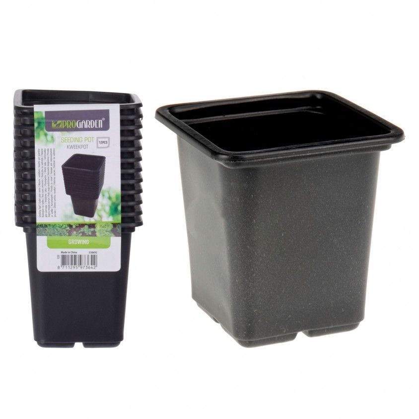 KOOPMAN SET 12 VASOS 75x80MM PRETO