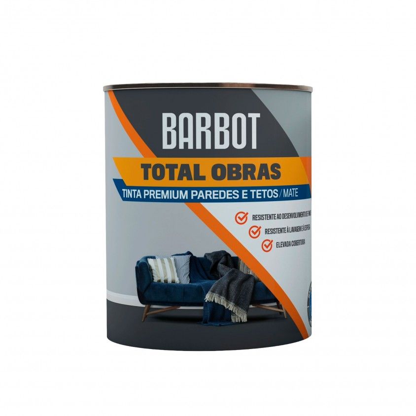 Tinta para Paredes e Tetos Barbot Total Obras Premium Mate