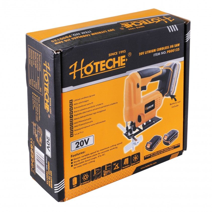 Serra Tico Tico sem Fio Hoteche 20V L�tio (Bateria n�o Inclu�da)