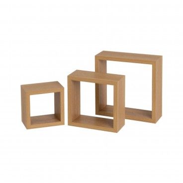 Conjunto 3 Estantes de Parede Cubos