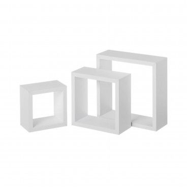 Conjunto 3 Estantes de Parede Cubos