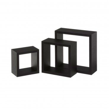 Conjunto 3 Estantes de Parede Cubos