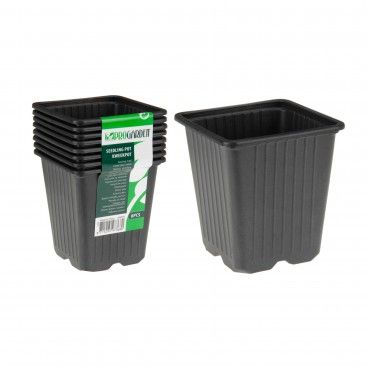 KOOPMAN SET  8 VASOS 95x100MM PRETO