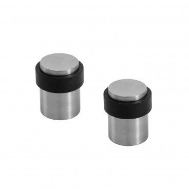 Batente de Ch�o 828 Borracha/Inox 2un