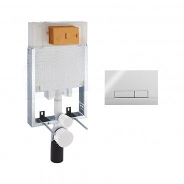Estrutura Sanita Simflex Mec�nico + Placa de Comando Cromada