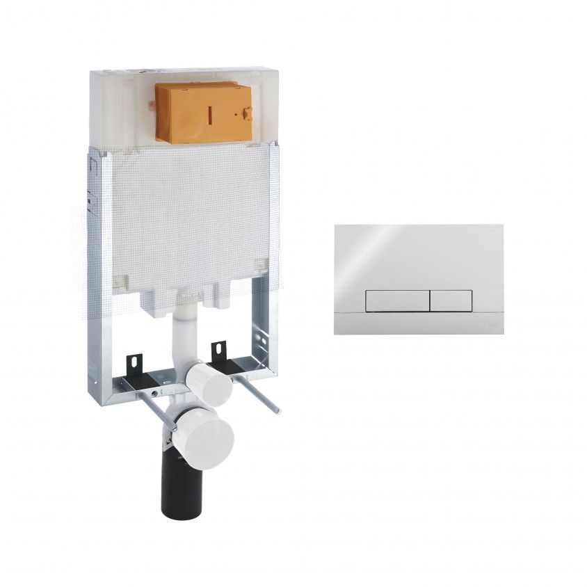 Estrutura Sanita Simflex Mec�nico + Placa de Comando Cromada