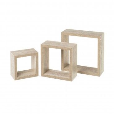 Conjunto 3 Estantes de Parede Cubos