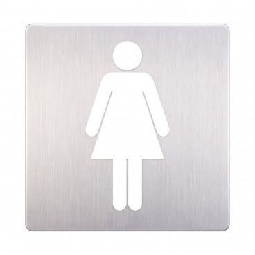 Placa de Sinal�tica Inox Feminino
