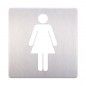 Placa de Sinalética Inox Feminino