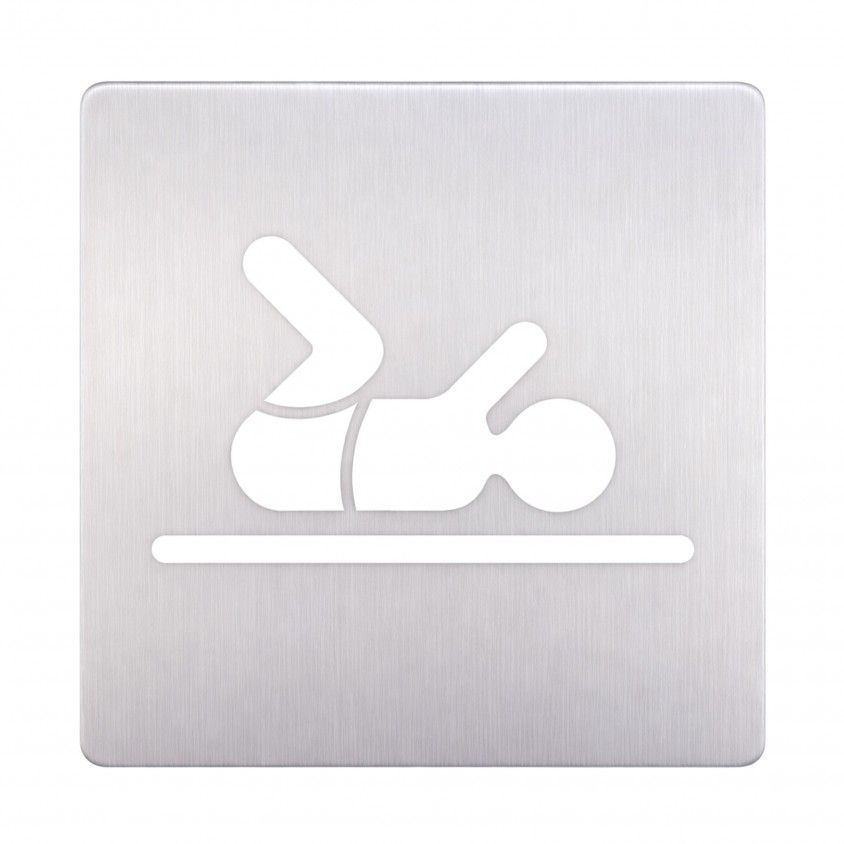 Placa de Sinal�tica Inox Frald�rio