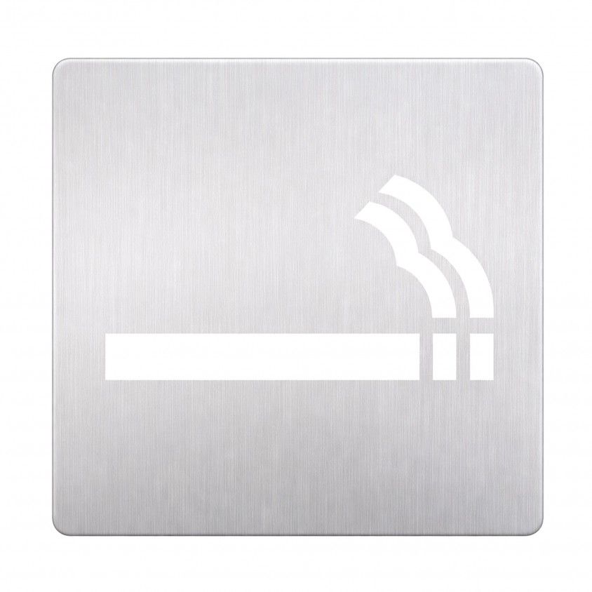 Placa de Sinal�tica Inox Fumadores