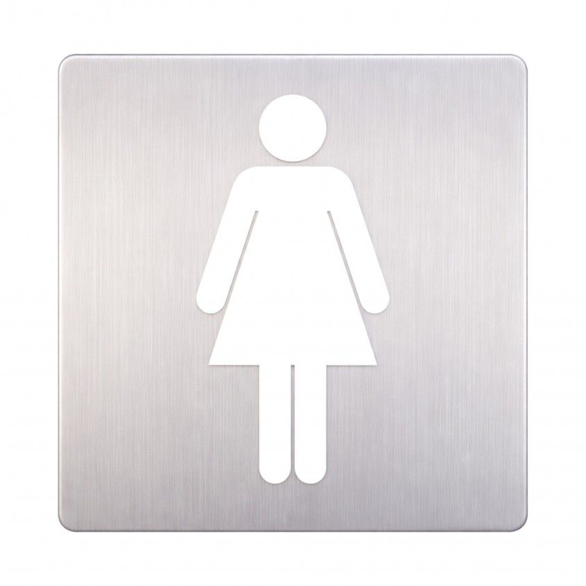 Placa de Sinal�tica Inox Feminino