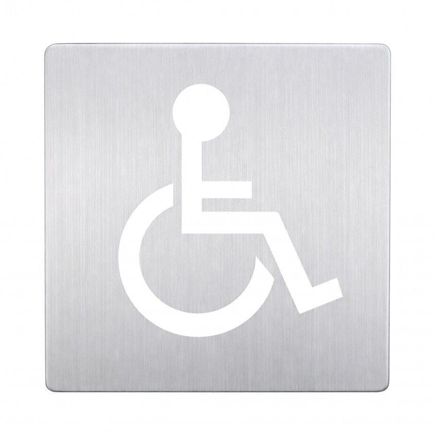Placa de Sinal�tica Inox Deficiente