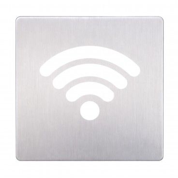 Placa de Sinal�tica Inox Wi-Fi