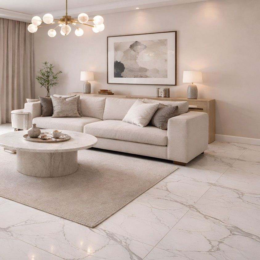 Porcel�nico Retificado Streightex White Carrara Natural 60x60