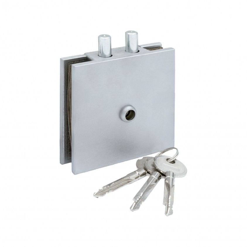 Fechadura Porta Vidro com Chave Cruz 612