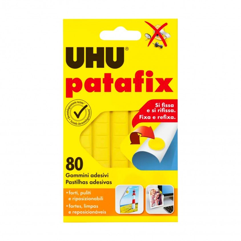 Pastilha Adesiva UHU Patafix Amarelo 80un