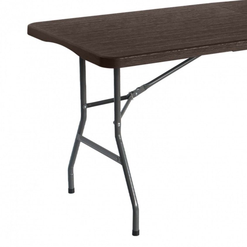 Mesa Dobr�vel Tenerife Castanha 180cm Retangular Port�til