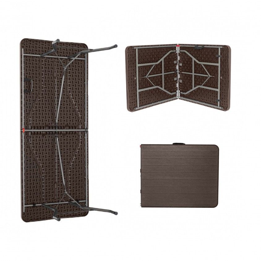 Mesa Dobr�vel Tenerife Castanha 180cm Retangular Port�til