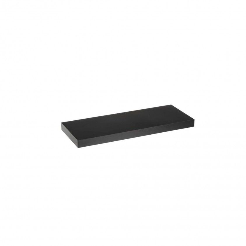 Prateleira Suspensa de Parede MDF Preta 60x24 cm