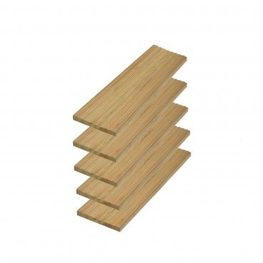 Pack de 5 T�buas de Deck em Madeira Tratada Carmo 205x9,5x2,5 cm
