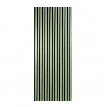 Painel Ripado de Parede Acustico Verde Claro 600X2400X18Mm