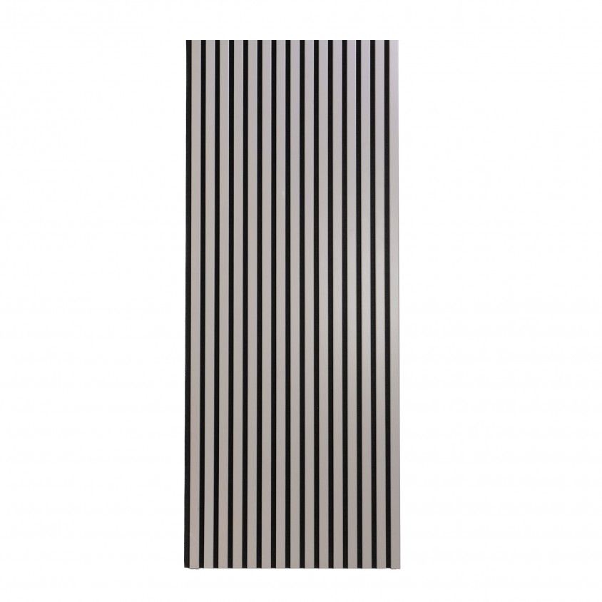 Painel Ripado de Parede Acustico Cinza 600X2400X18Mm