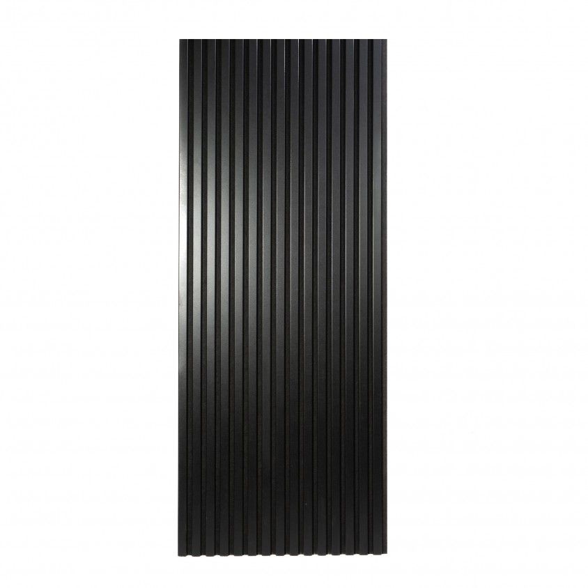 Painel Ripado de Parede Acustico Preto 600X2400X18Mm