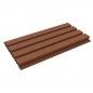 Painel Ripado de Parede Wpc Castanho Escuro 219X2900X26Mm
